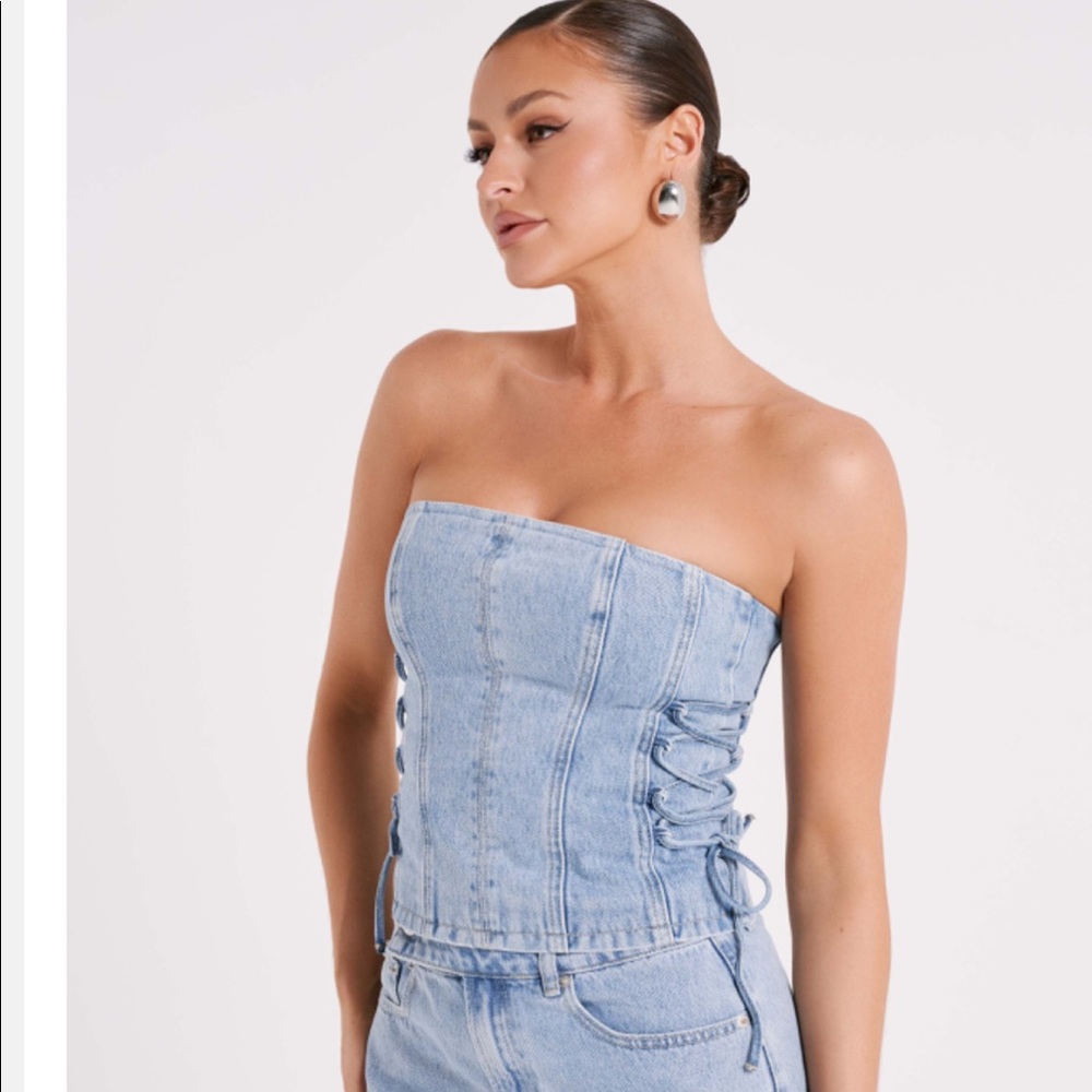 Corset Denim Top never worn!